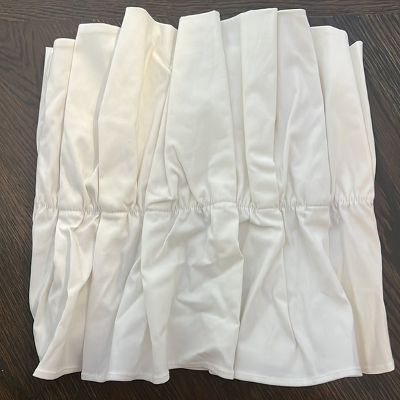 Zara white voluminous pleated tube crop top S NWT - Picture 6 of 7